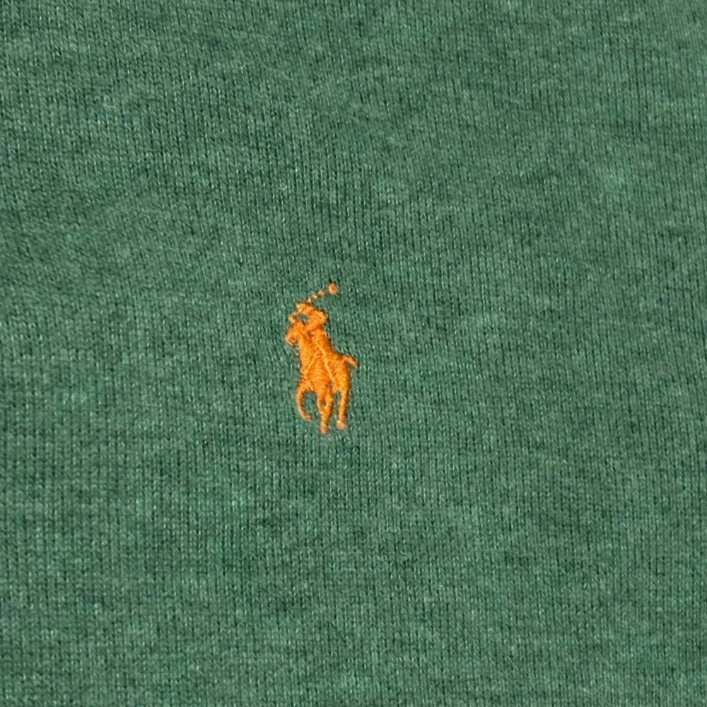 Polo‎ Ralph Lauren Quarter Zip Pullover Mens Medium Green Cotton Knit Preppy